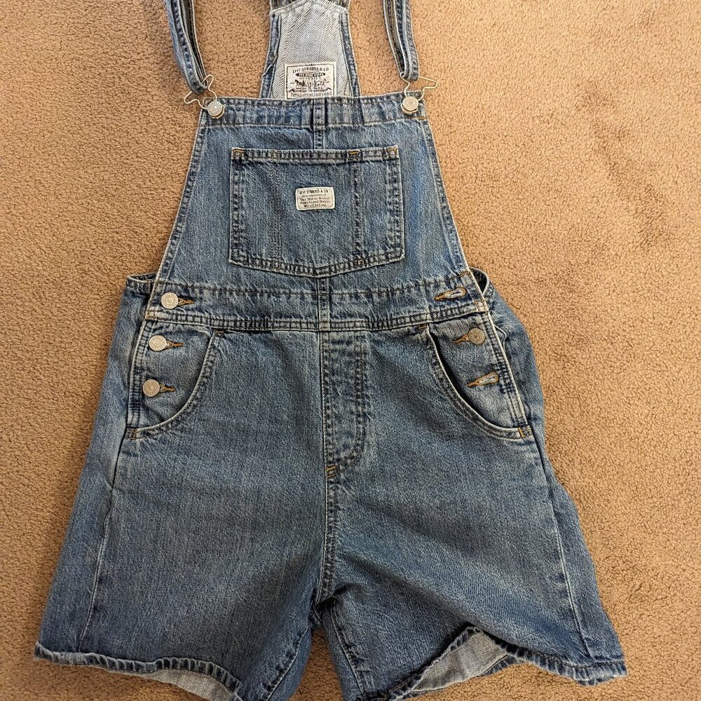 Levi's vintage shortall blue jean sz xs